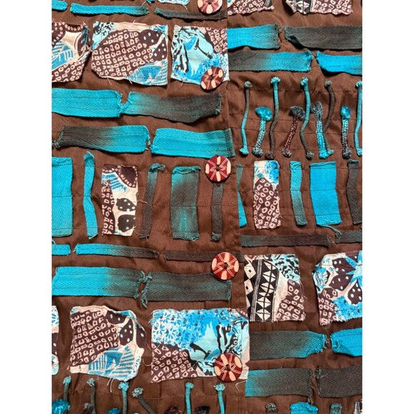 Vtg Artsy1X Cotton Patchwork Button Up Jacket Festival Grunge Fairy  Y2K India - Picture 5 of 11